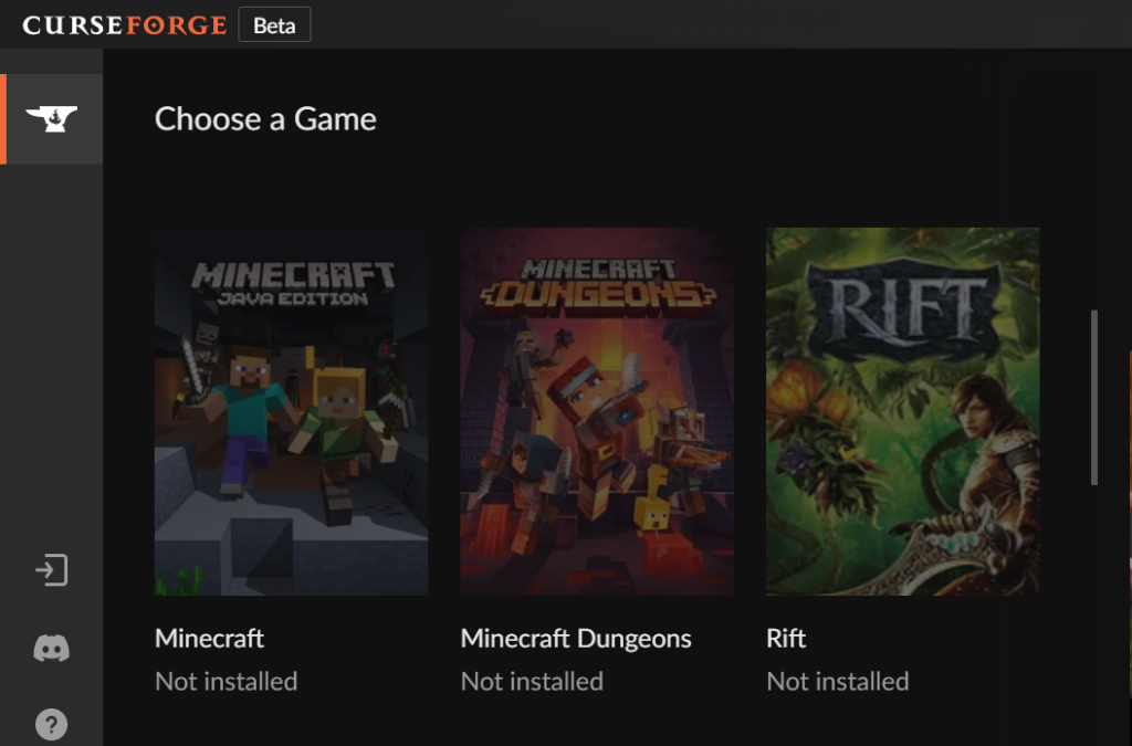 Minecraft auswählen und installieren.