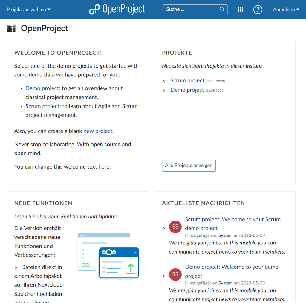 OpenProject - Homepage