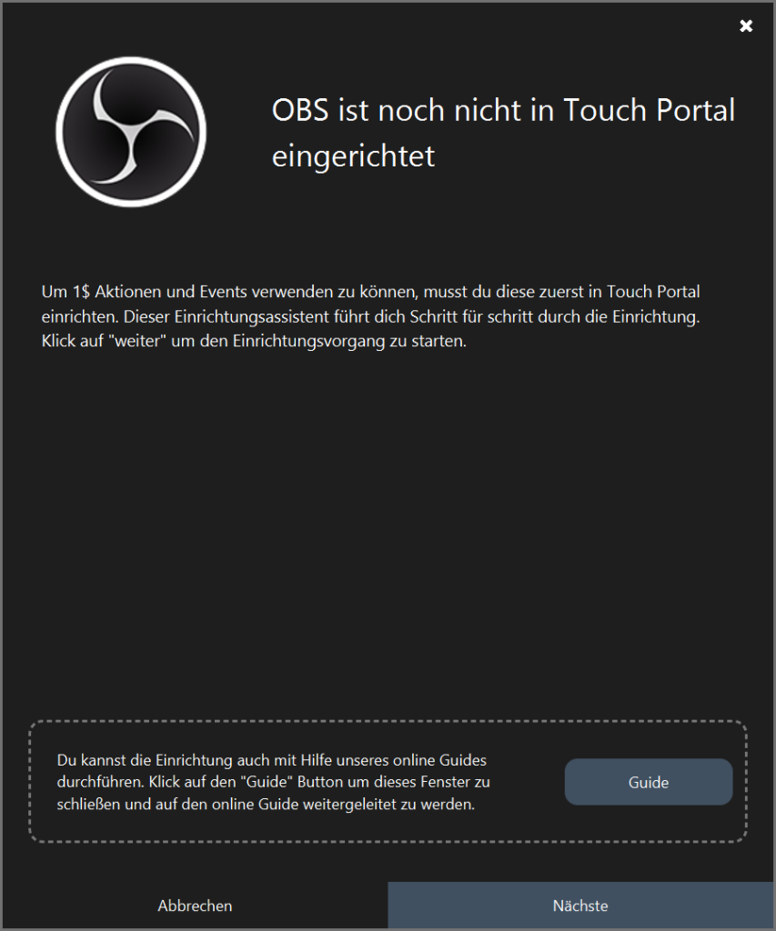 Touch Portal - OBS Studio Einrichtungs-Guide