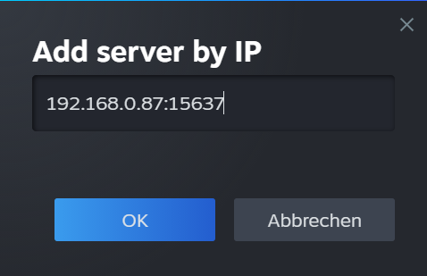 Enshrouded Dedicated Server - Steam IP-Adresse eintragen